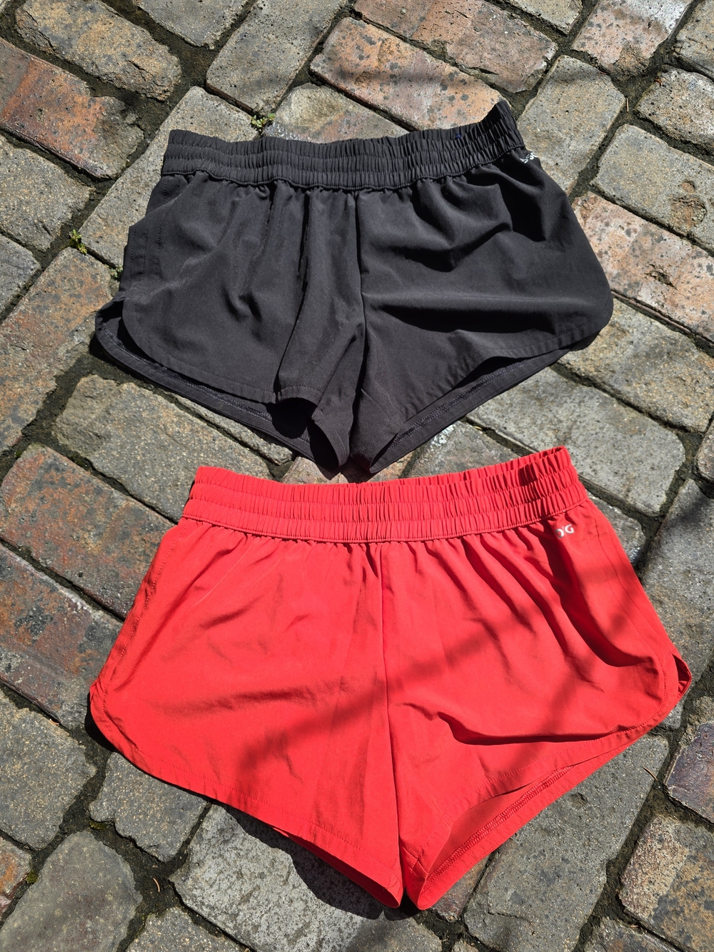 DSG Bundle Women's High Waisted Running Shorts Black & Red Have Liners EUC Small